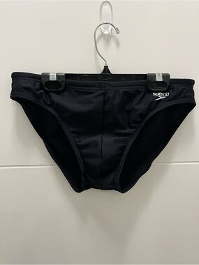 Speedo Men's Black Low-Rise Swim Brief